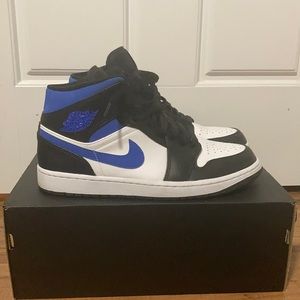 Nike Air Jordan 1 Mid White/Racer Blue Black 9.5